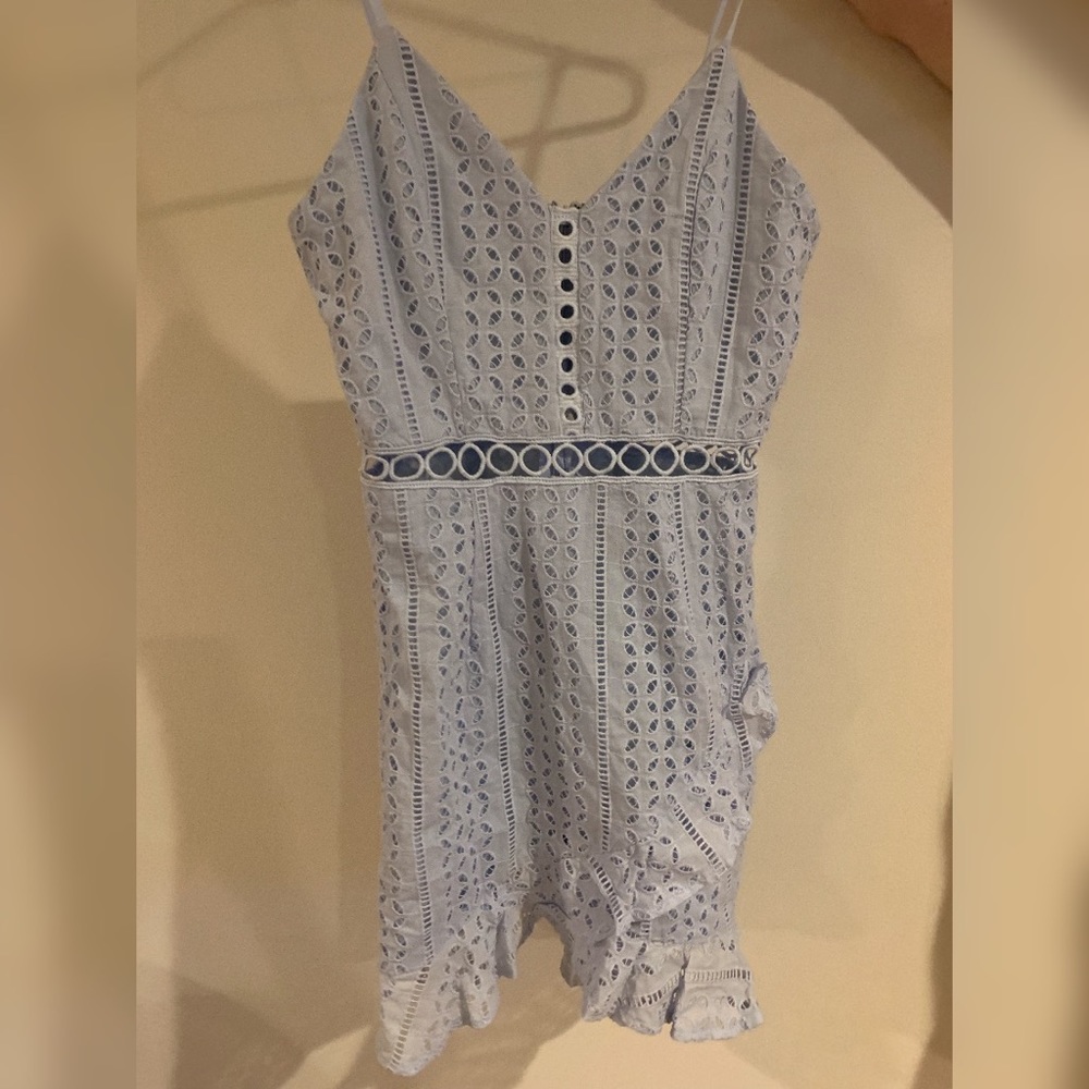 A light blue dress